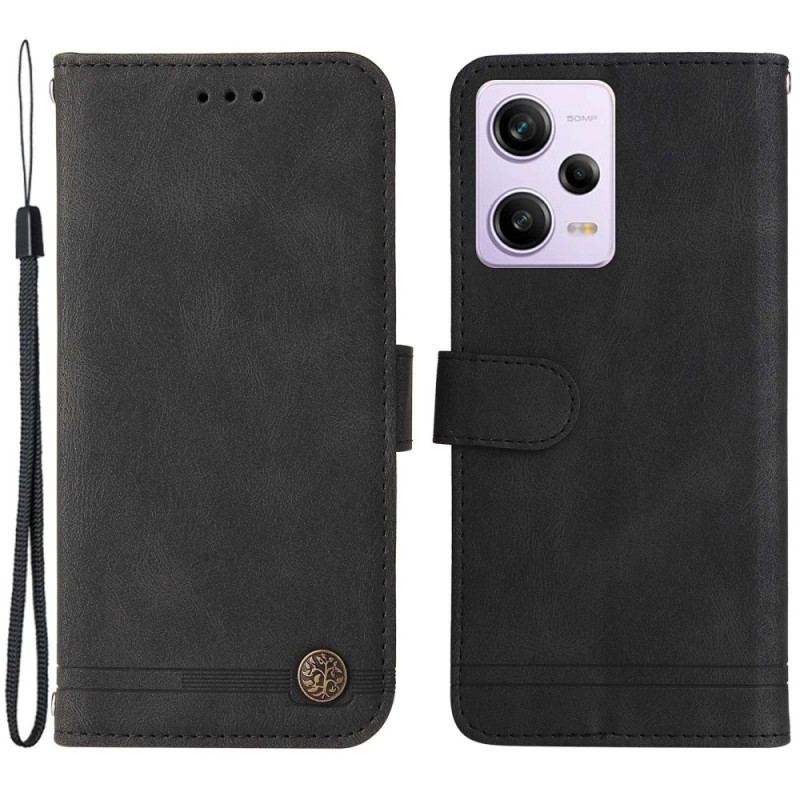 Housse Xiaomi Redmi Note 12 Pro/Poco X5 Pro 5G Style Cuir avec Rivet Décoratif