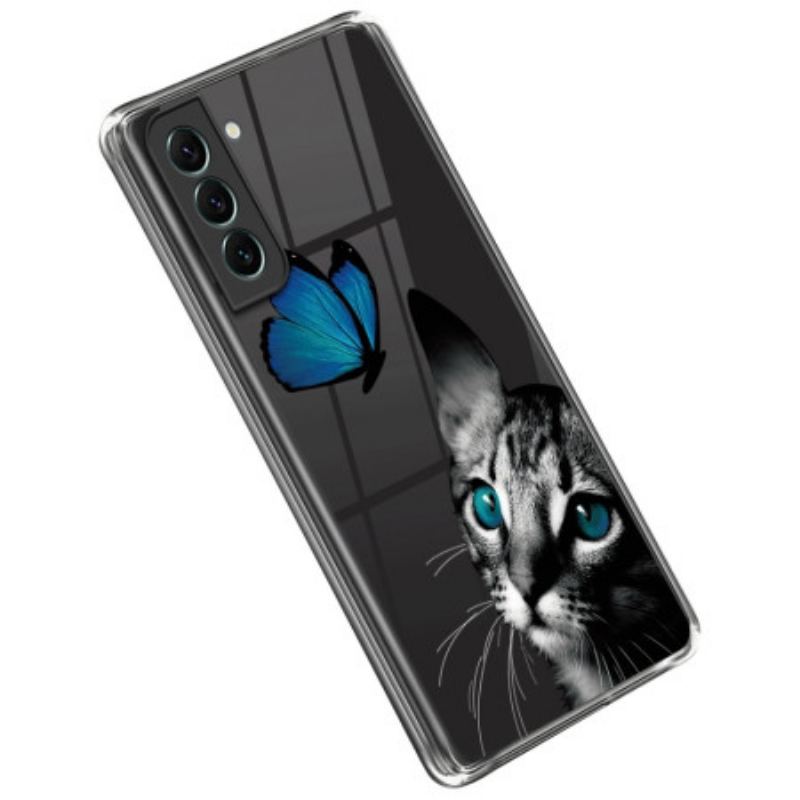 Coque Samsung Galaxy S23 5G Chat et Papillon