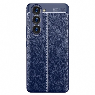 Coque Samsung Galaxy S23 5G Effet Cuir Litchi Double Line