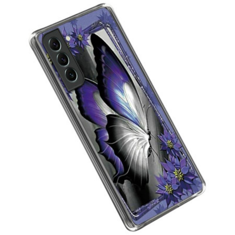 Coque Samsung Galaxy S23 5G Papillon Violet