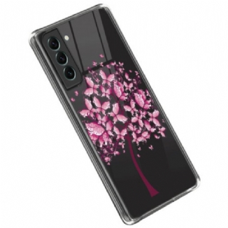 Coque Samsung Galaxy S23 5G Transparente Arbre Rose