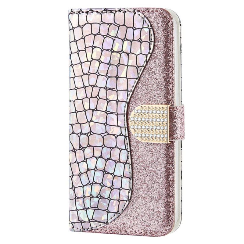 Housse Samsung Galaxy S23 5G Croco Diamants