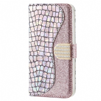 Housse Samsung Galaxy S23 5G Croco Diamants