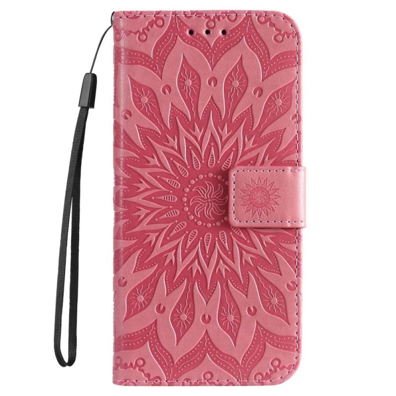 Housse Samsung Galaxy S23 5G Mandala Soleil avec Lanière