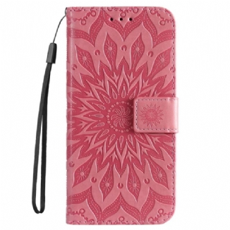 Housse Samsung Galaxy S23 5G Mandala Soleil avec Lanière