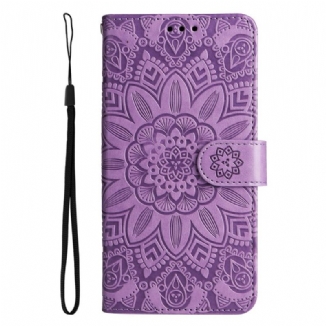 Housse Samsung Galaxy S23 5G Mandala Soleil avec Lanière