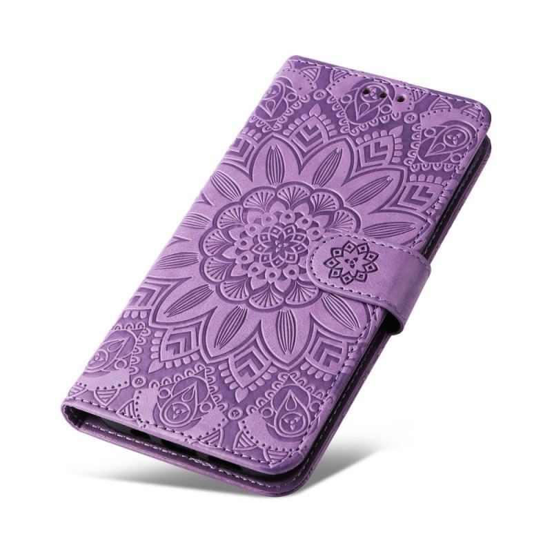 Housse Samsung Galaxy S23 5G Mandala Soleil avec Lanière