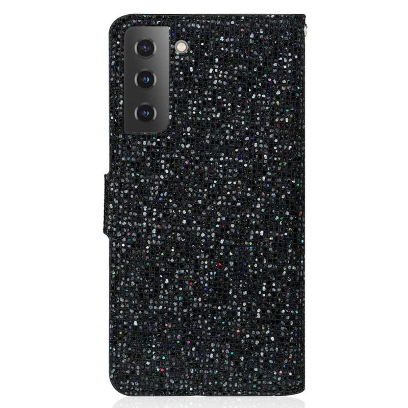 Housse Samsung Galaxy S23 5G Paillettes à Lanière