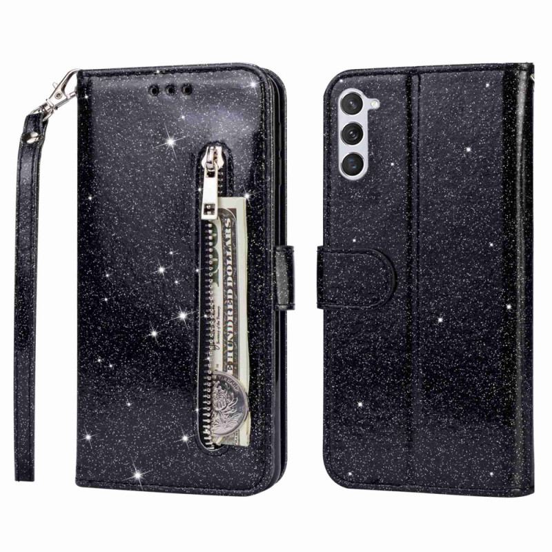 Housse Samsung Galaxy S23 5G Porte-Monnaie Paillettes