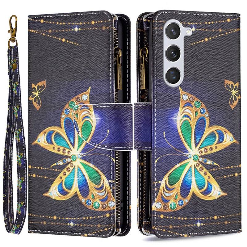 Housse Samsung Galaxy S23 5G Portefeuille Papillons