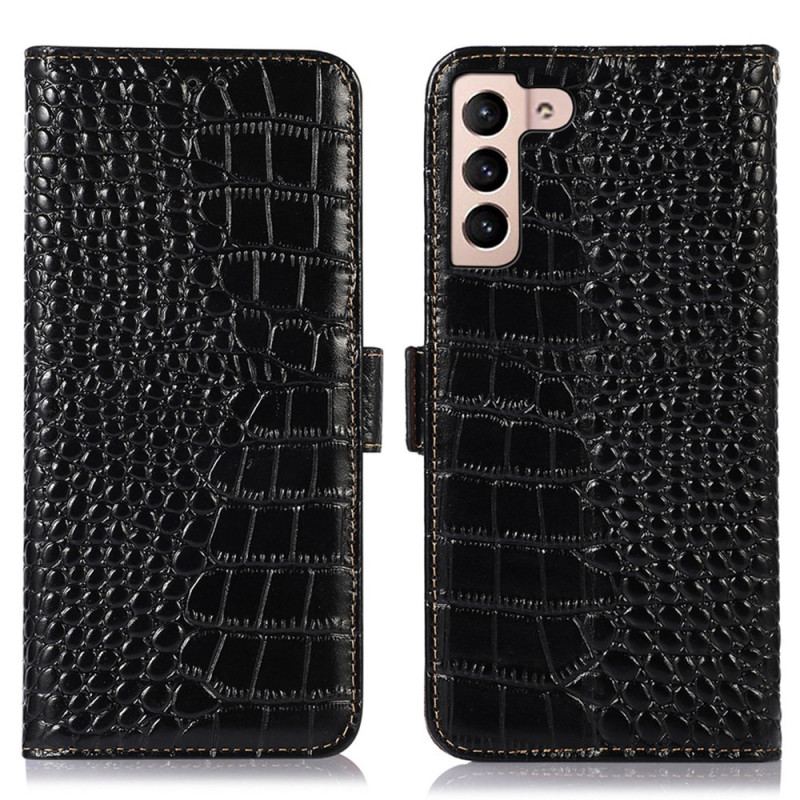 Housse Samsung Galaxy S23 Style Crocodile RFID