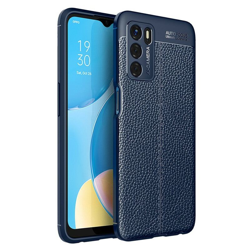 Coque Oppo A16 / A16s Effet Cuir Litchi Double line