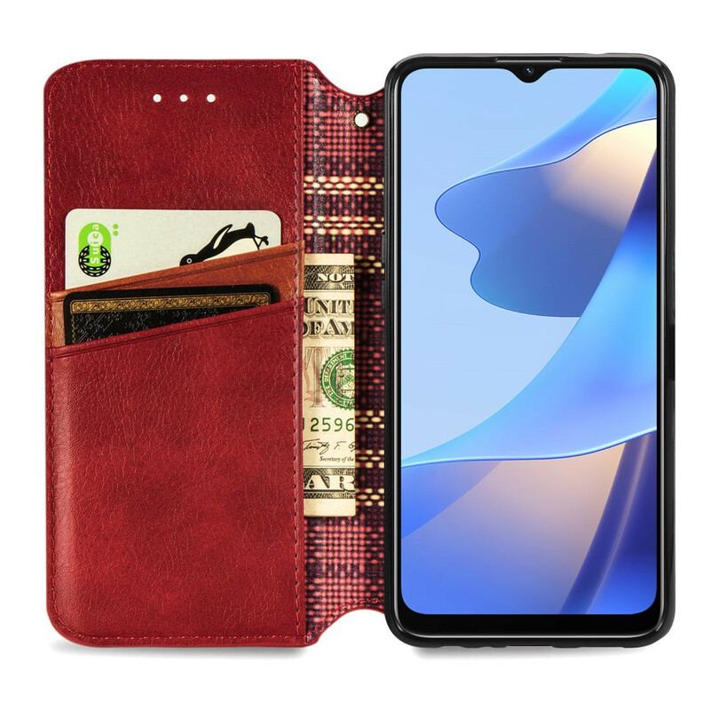 Flip Cover Oppo A16 / A16s Effet Cuir Texture Diamant