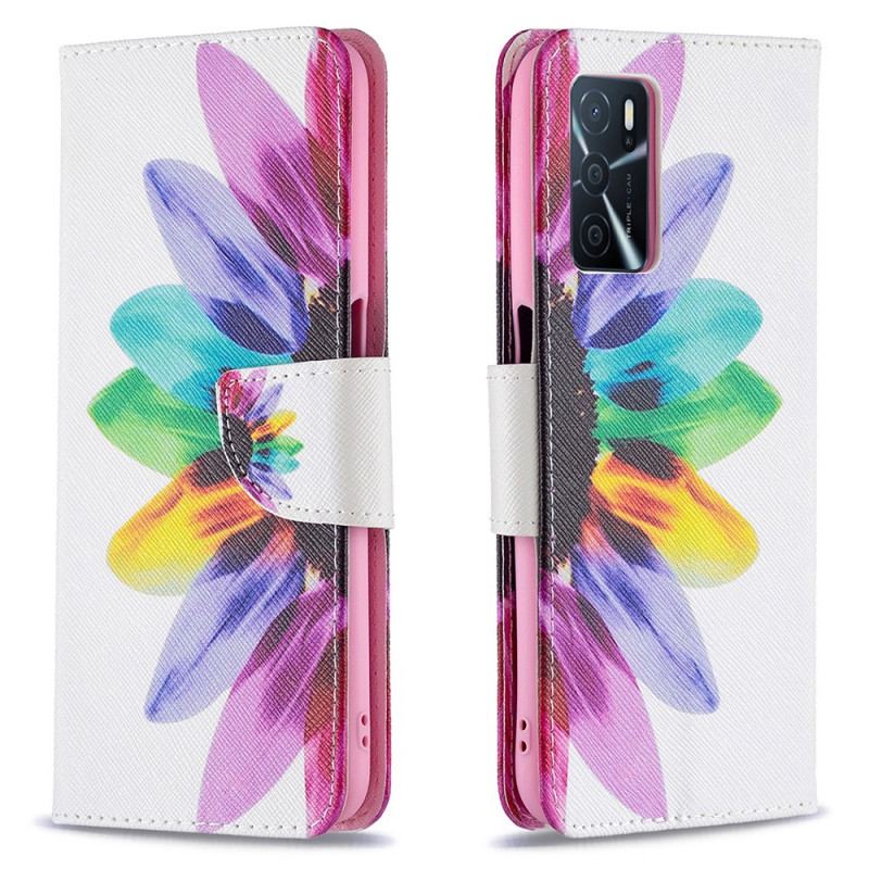 Housse Oppo A16 / A16s Fleur Aquarelle