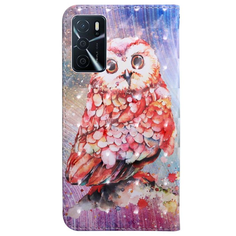 Housse Oppo A16 / A16s Hibou le Peintre