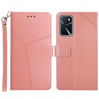 Housse Oppo A16 / A16s Style Cuir Géo Y Design