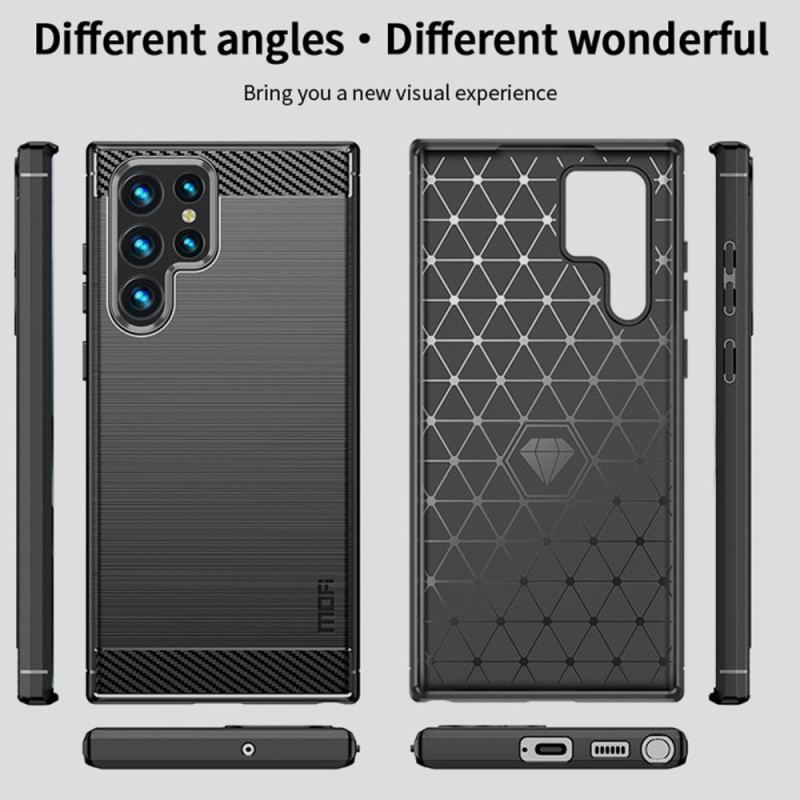 Coque Samsung Galaxy S23 Ultra 5G Fibre Carbone Brossée MOFI