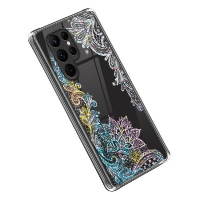 Coque Samsung Galaxy S23 Ultra 5G Transparente Dentelle Mandala