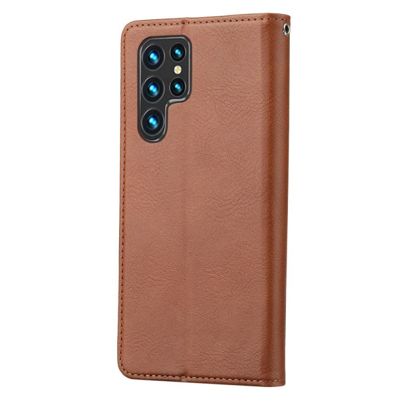 Flip Cover Samsung Galaxy S23 Ultra 5G Simili Cuir Porte-Cartes