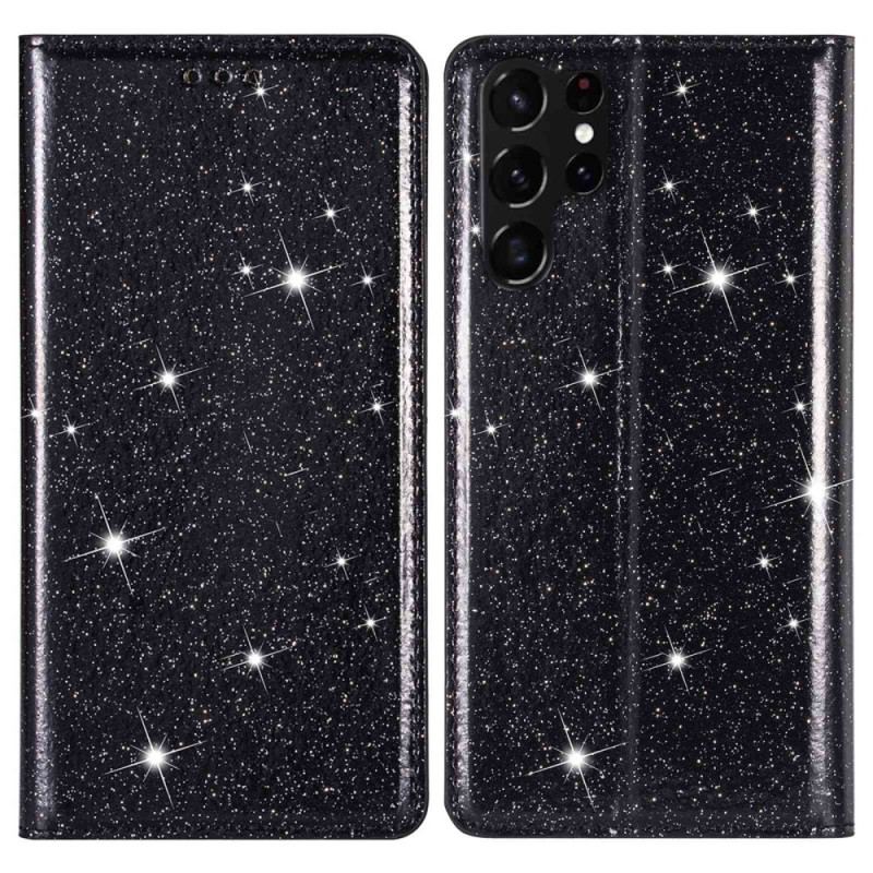 Flip Cover Samsung Galaxy S23 Ultra 5G Style Paillettes