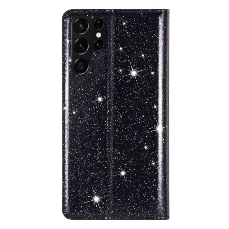 Flip Cover Samsung Galaxy S23 Ultra 5G Style Paillettes