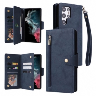 Housse Samsung Galaxy S23 Ultra 5G Multi-Cartes et Porte-Monnaie