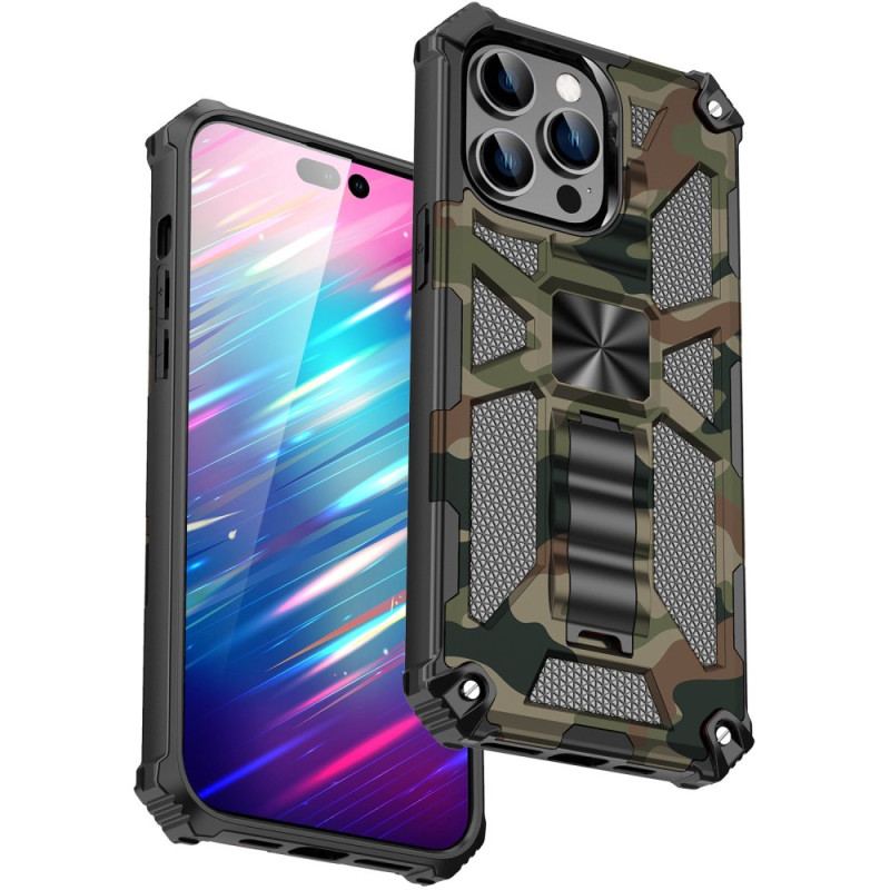 Coque iPhone 14 Pro Max Camouflage Support Amovible