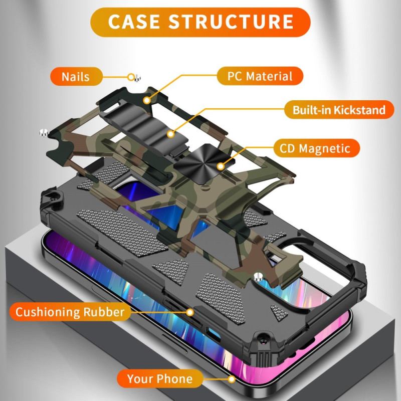 Coque iPhone 14 Pro Max Camouflage Support Amovible