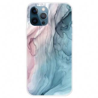 Coque iPhone 14 Pro Max Marbre Aquarelle