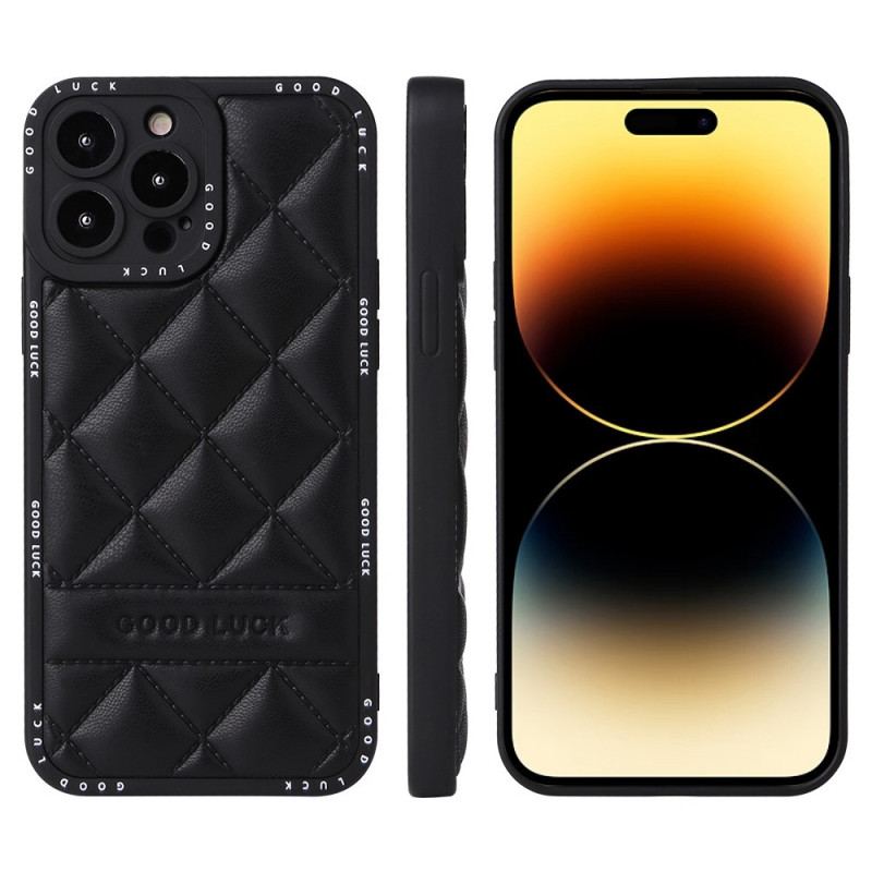 Coque iPhone 14 Pro Max Matelassée Good Luck