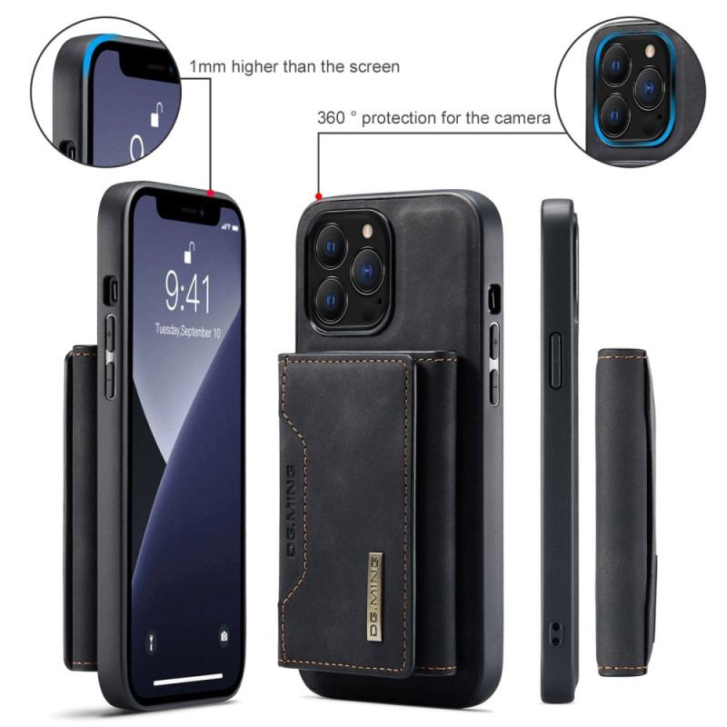 Coque iPhone 14 Pro Max Porte-Cartes Détachable DG.MING