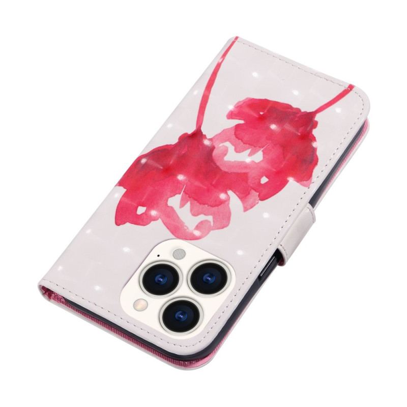 Housse iPhone 14 Pro Max Coquelicot Aquarelle