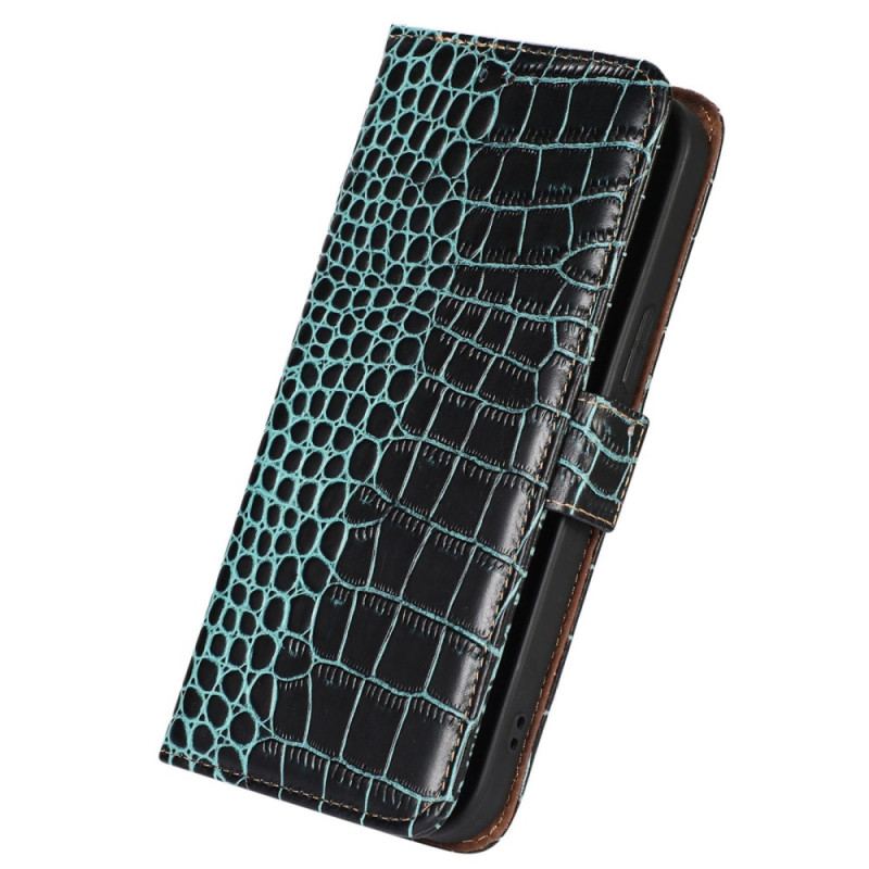 Housse iPhone 14 Pro Max Style Crocodile RFID