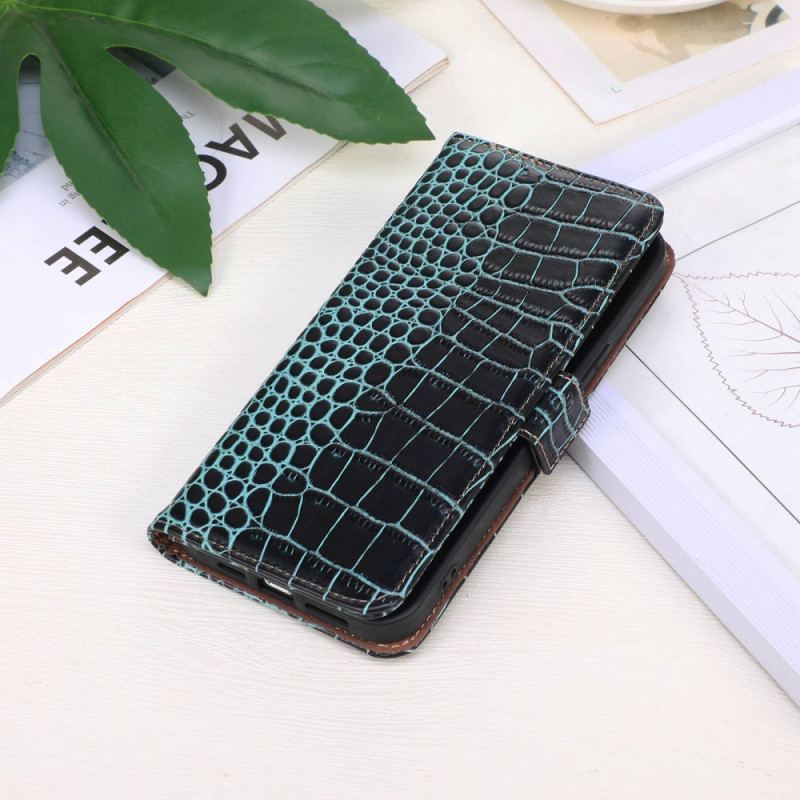 Housse iPhone 14 Pro Max Style Crocodile RFID