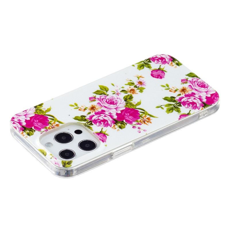 Coque iPhone 15 Pro Fluorescente Fleurs