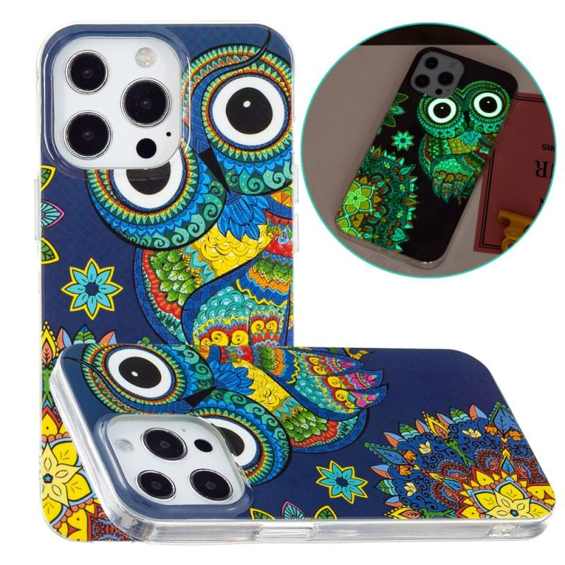 Coque iPhone 15 Pro Fluorescente Hibou