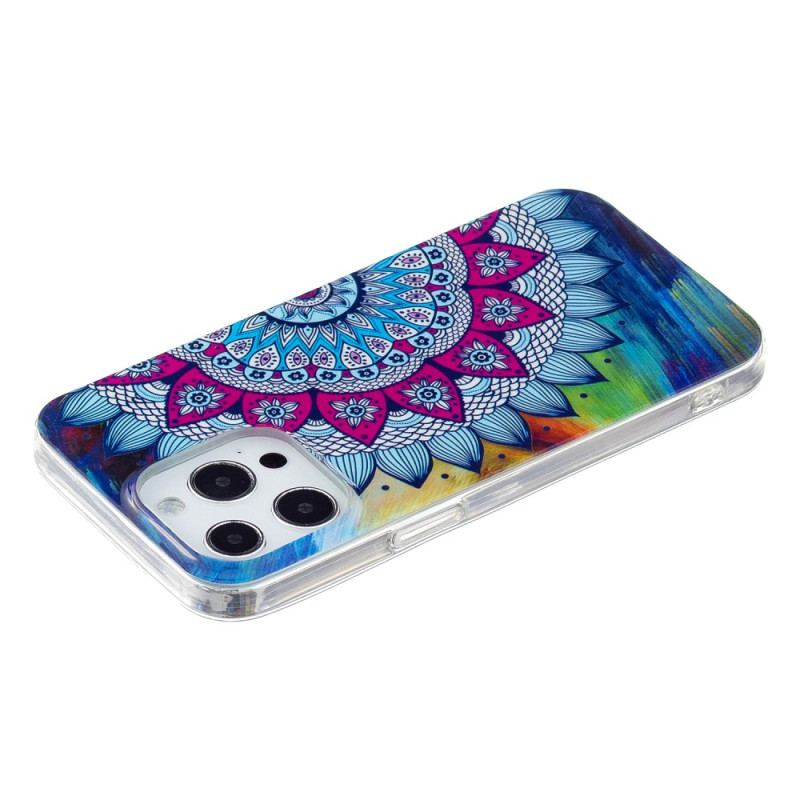 Coque iPhone 15 Pro Fluorescente Mandala