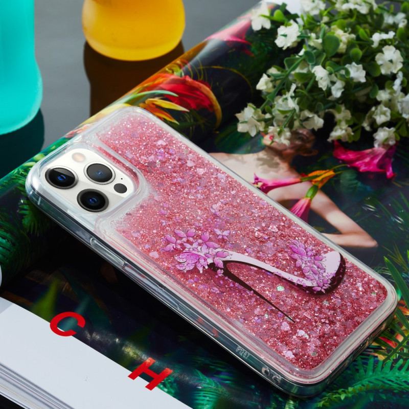 Coque iPhone 15 Pro Paillettes Escarpin