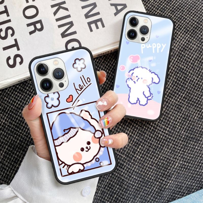 Coque iPhone 15 Pro Verre Trempé Bubble Dog