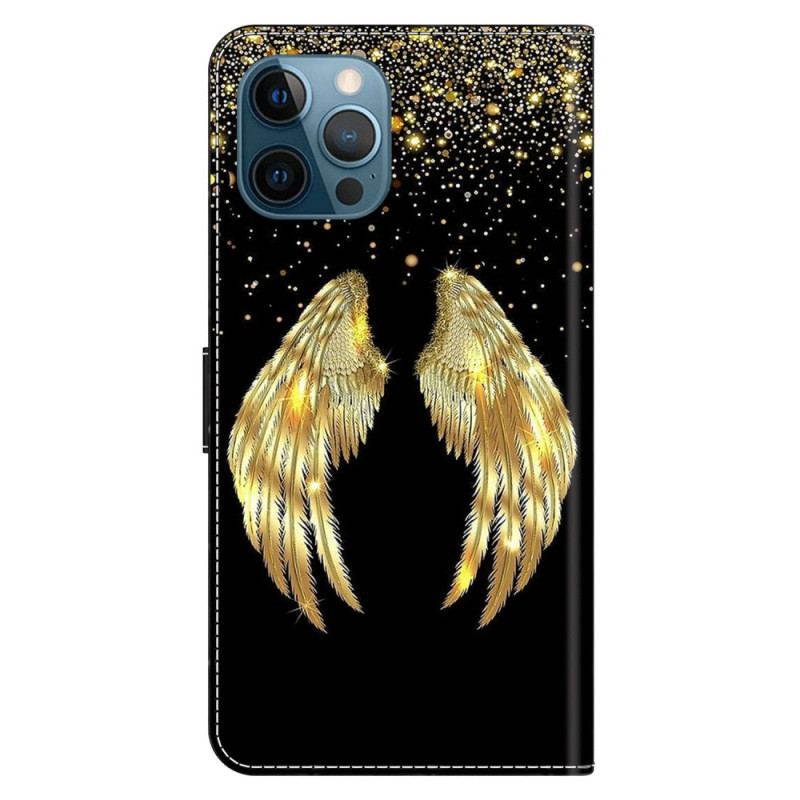 Housse iPhone 15 Pro Ailes Dorées