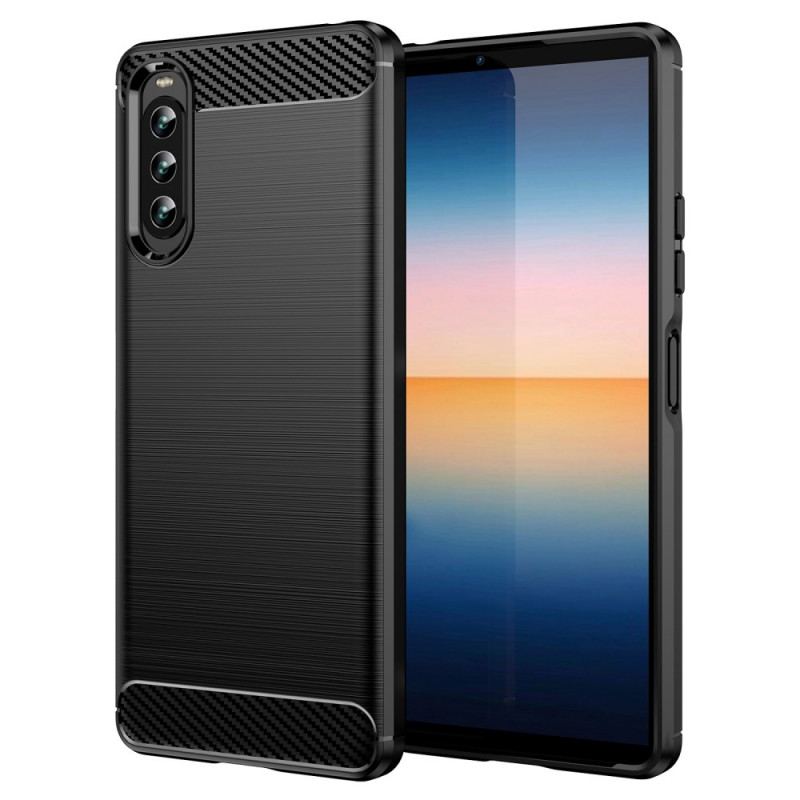 Coque Sony Xperia 10 IV Fibre Carbone Brossée