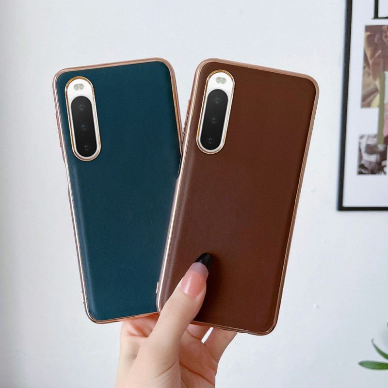 Coque Sony Xperia 10 IV Vrai Cuir