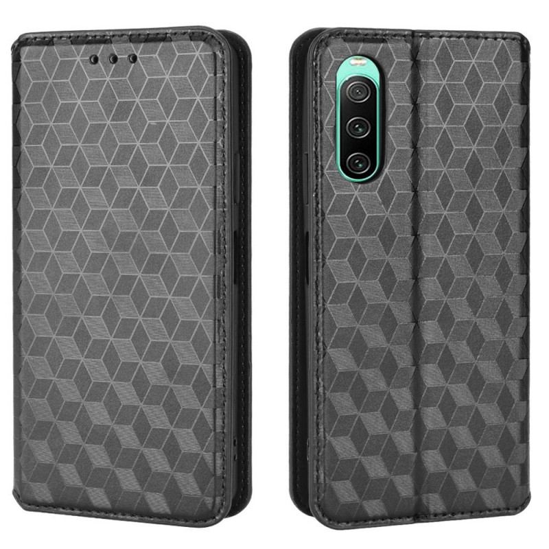 Flip Cover Sony Xperia 10 IV Cubes 3D