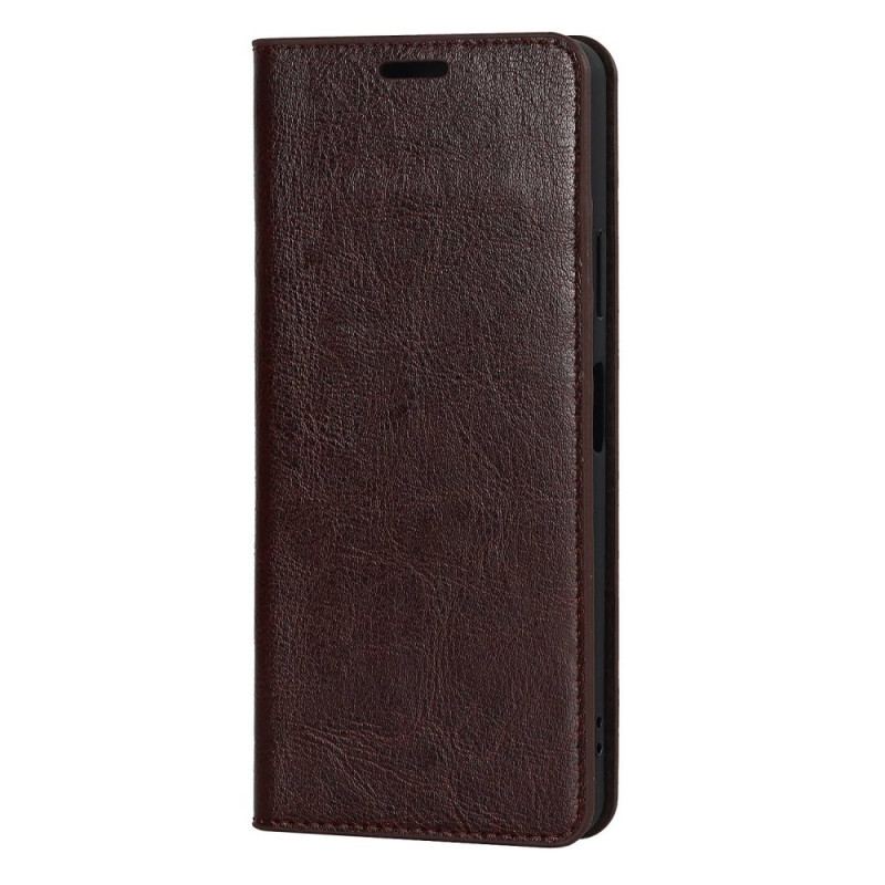 Flip Cover Sony Xperia 10 IV Cuir Véritable