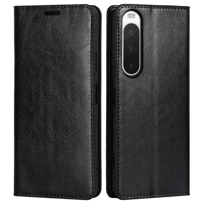 Flip Cover Sony Xperia 10 IV Cuir Véritable