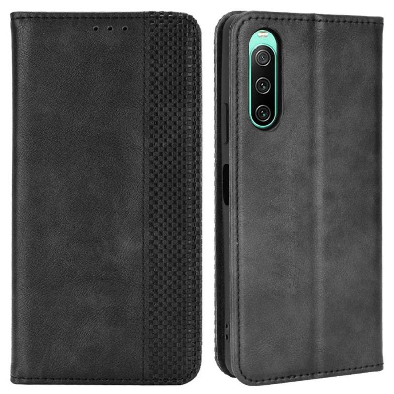 Flip Cover Sony Xperia 10 IV Style Cuir Stylisé