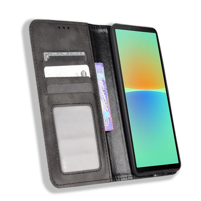 Flip Cover Sony Xperia 10 IV Style Cuir Stylisé