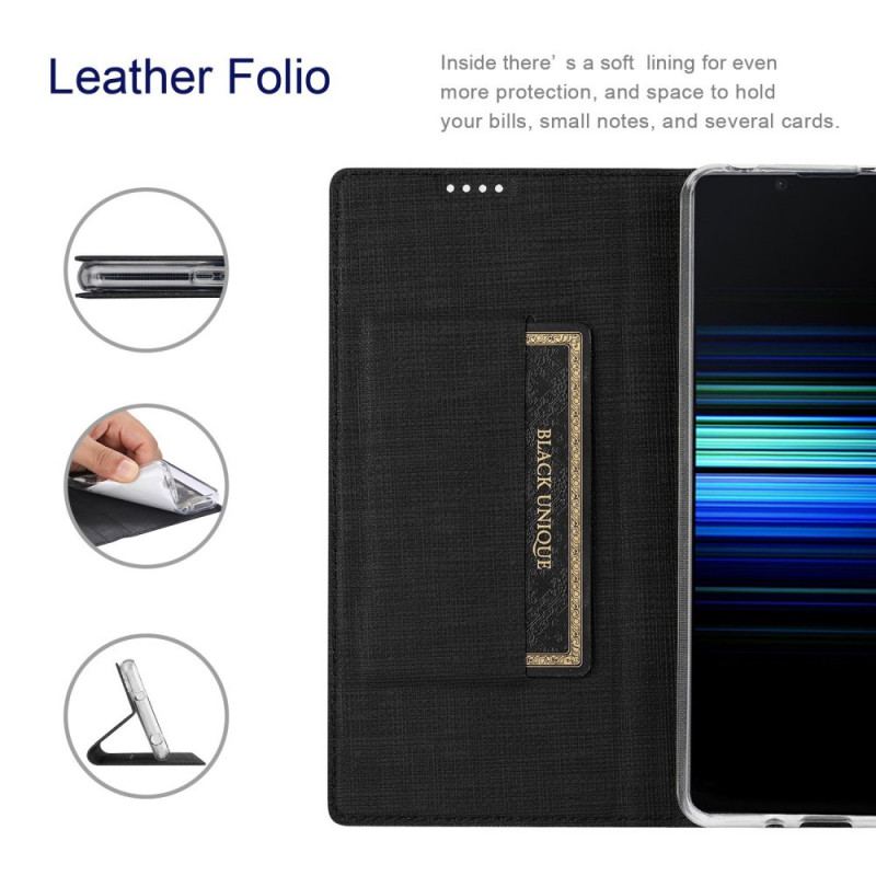 Flip Cover Sony Xperia 10 IV Texture Tissu VILI