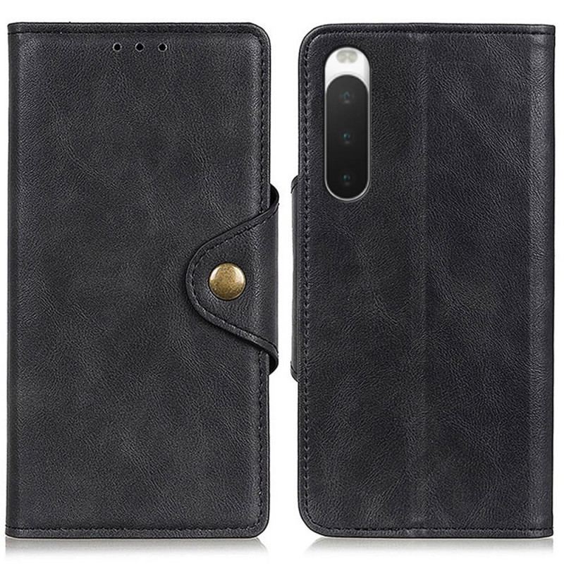 Housse Sony Xperia 10 IV Simili Cuir Bouton