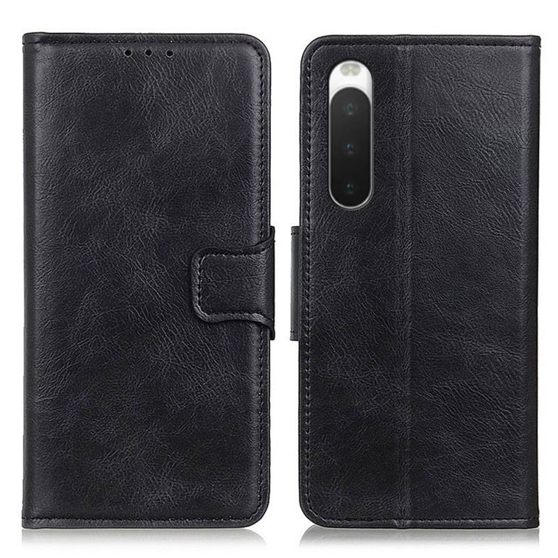 Housse Sony Xperia 10 IV Style Cuir Fermoir Réversible